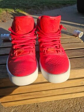 Jordan Westbrook 0.2 Red Crocodile Leather Sneakers Size 8.5